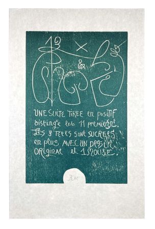 Gravure Sur Bois Müller - 13 FOIS ELLE ET MOI - COLOPHON I