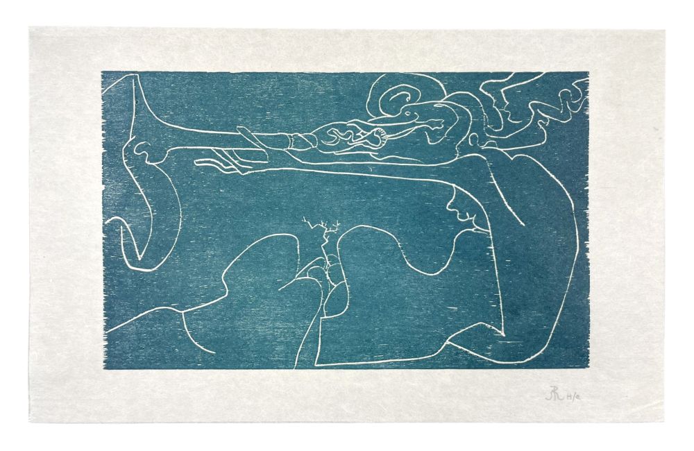 Gravure Sur Bois Müller - 13 FOIS ELLE ET MOI - FLÛTE