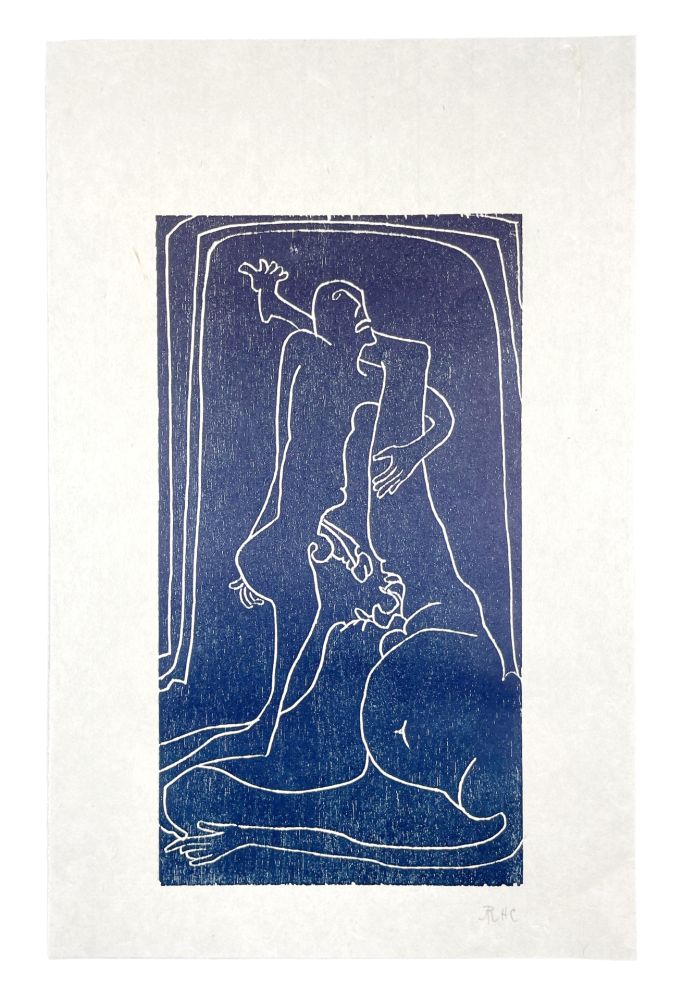 Gravure Sur Bois Müller - 13 FOIS ELLE ET MOI - TOMBE