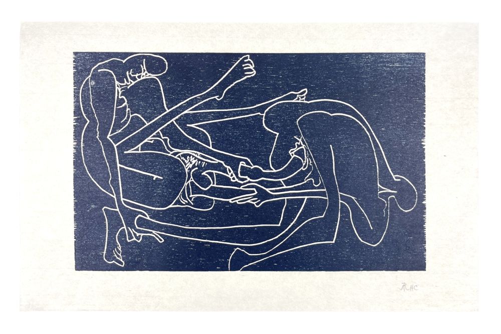 Gravure Sur Bois Müller - 13 FOIS ELLE ET MOI - TÊTE À TÊTE