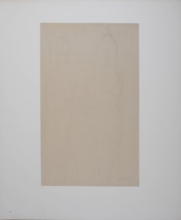 Lithographie Modigliani - Adam and Eve