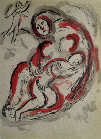 Lithographie Chagall - Agar dans le Desert