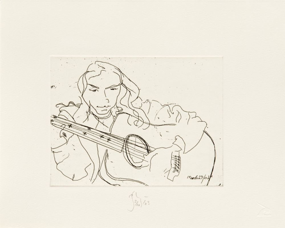 Gravure Flanagan - Annabelle and Guitar