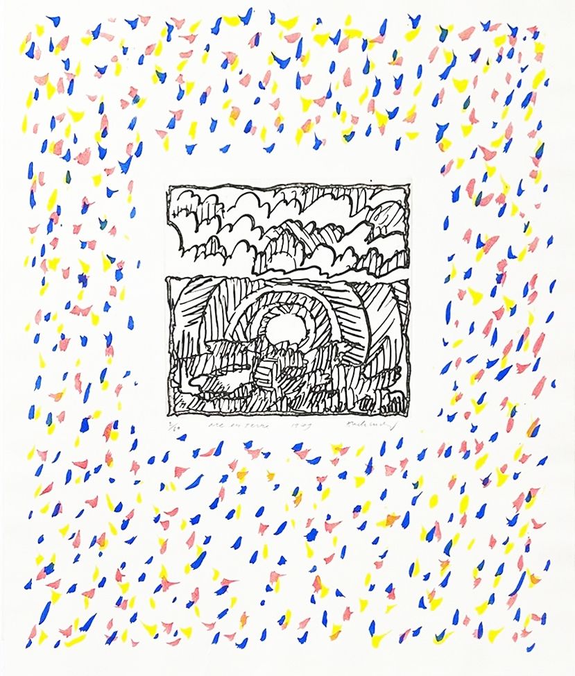 Gravure Alechinsky - Arc en terre