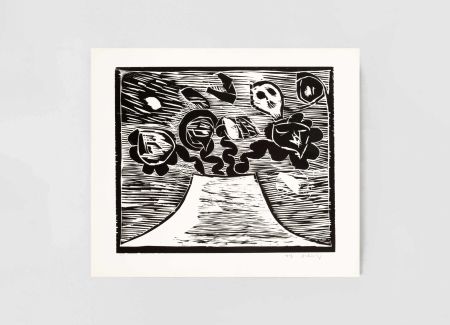 Gravure Sur Bois Alechinsky - Au fil du bois III