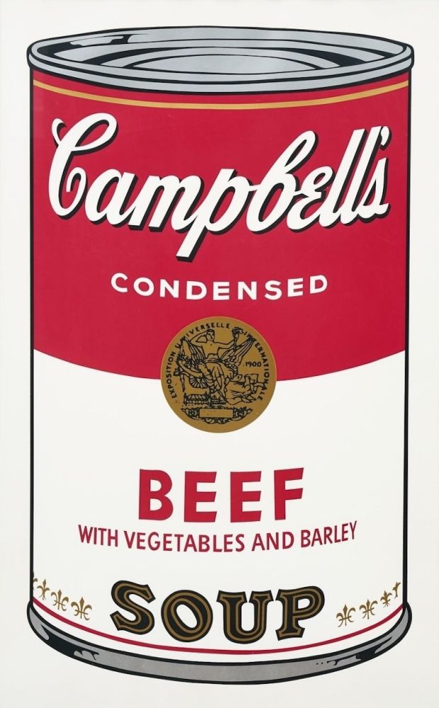 Sérigraphie Warhol - Campbell's Soup I: Beef with Vegetables and Barley