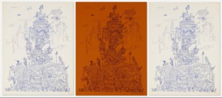 Lithographie Grooms - City of Chicago exhibition poster