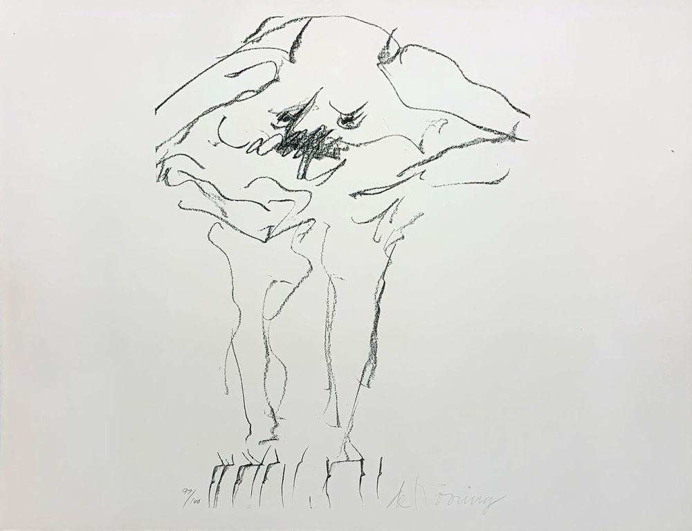 Lithographie De Kooning - Clam Digger from Portfolio 9