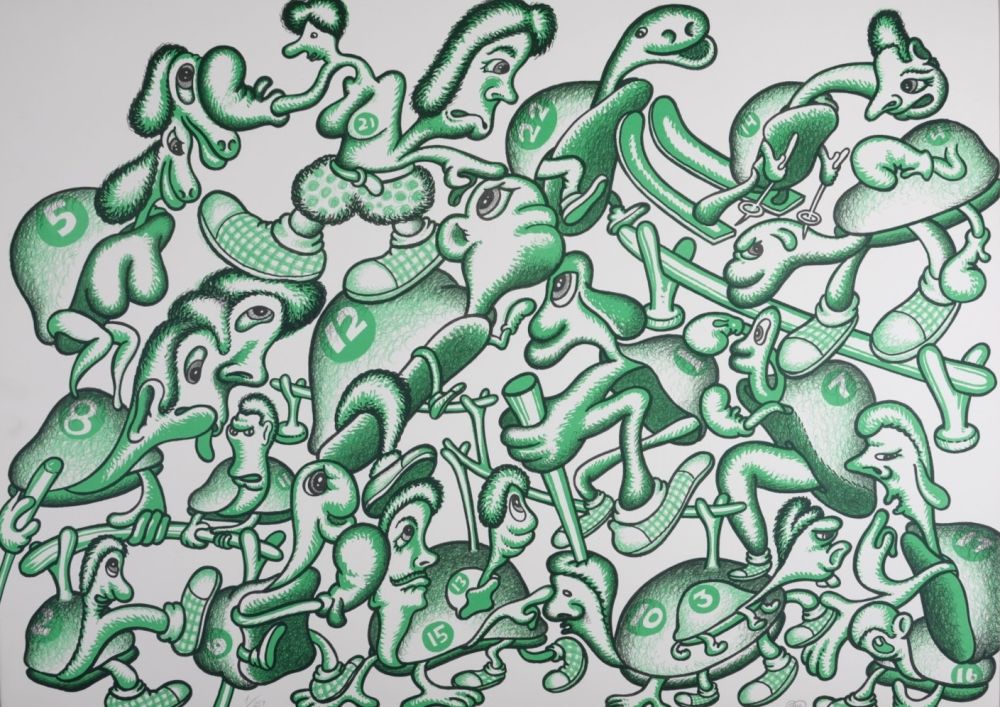 Lithographie Saul - Composition