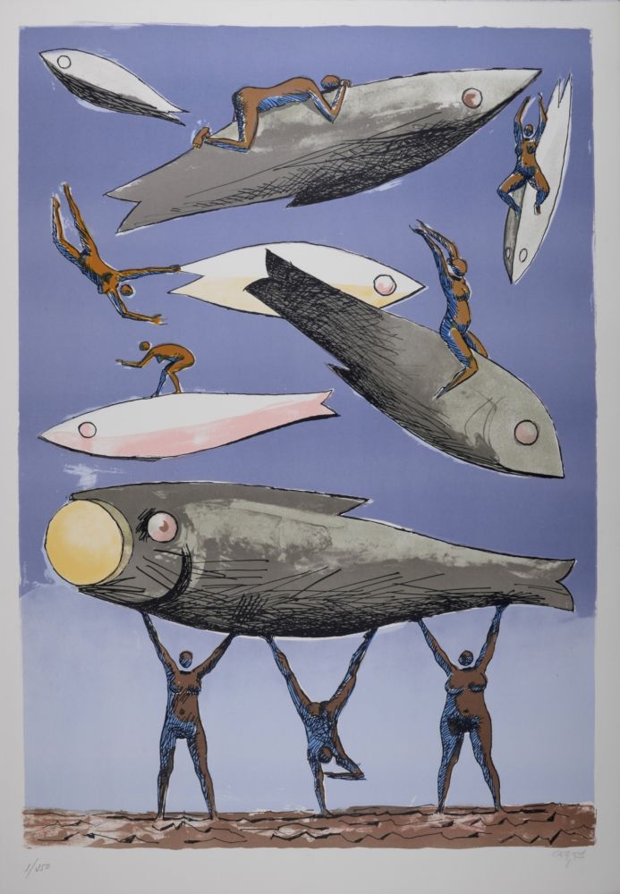 Lithographie Carybe - Composition