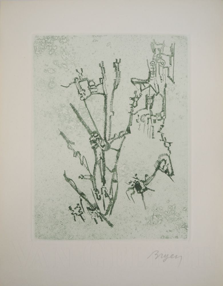 Gravure Bryen - Construction abstraite
