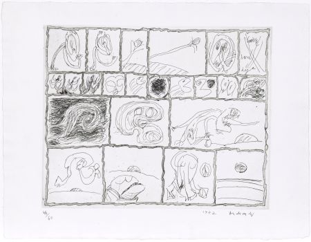 Eau-Forte Alechinsky - Cuivre barré déjà