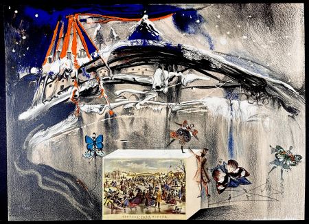 Lithographie Dali - Currier & Ives New York Central Park Winter