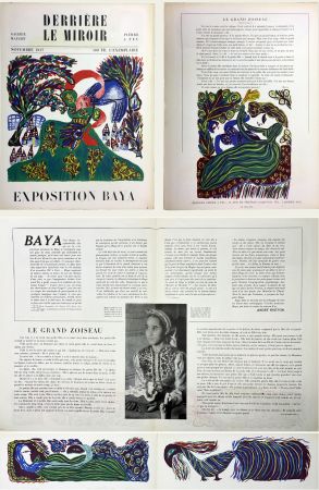 Livre Illustré Baya - Derrière le Miroir n° 6. BAYA. 6 lithographies en couleurs (( pour l'exposition de 1947 à la Galerie Maeght) TIRAGE ORIGINAL