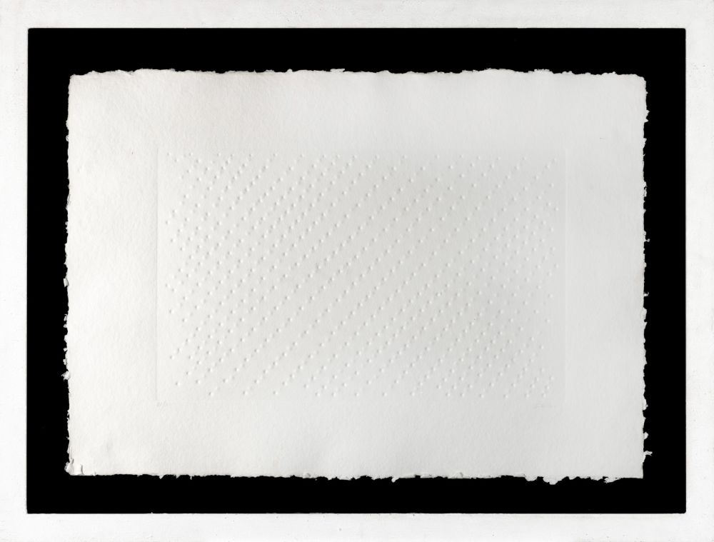 Multiple Castellani - Enrico Castellani (1930 - 2017) - Superficie Bianca- Extroversion on paper -1969