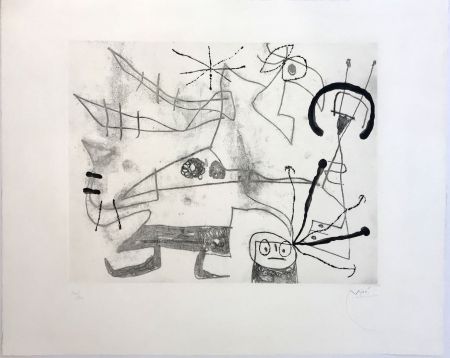 Eau-Forte Et Aquatinte Miró - Femme-Oiseau I