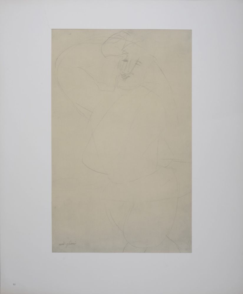 Lithographie Modigliani - Figure of Man Dancing