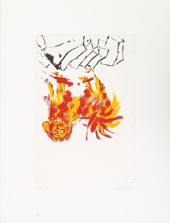 Gravure Baselitz - Georg Baselitz (1938) - Tama 2 - Etching and aquatint on paper - 2002