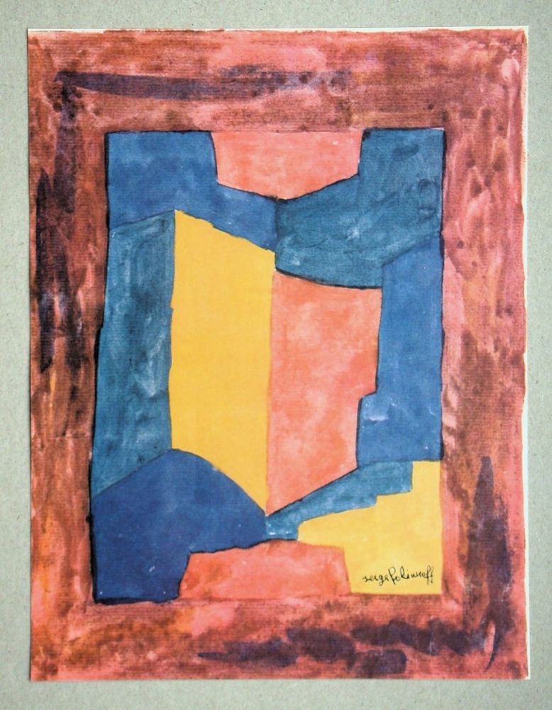 Lithographie Poliakoff - Gouache, 1967