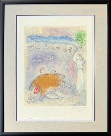 Lithographie Chagall - (handsigned) La Ruse de Dorcon, from Daphnis et Chloé