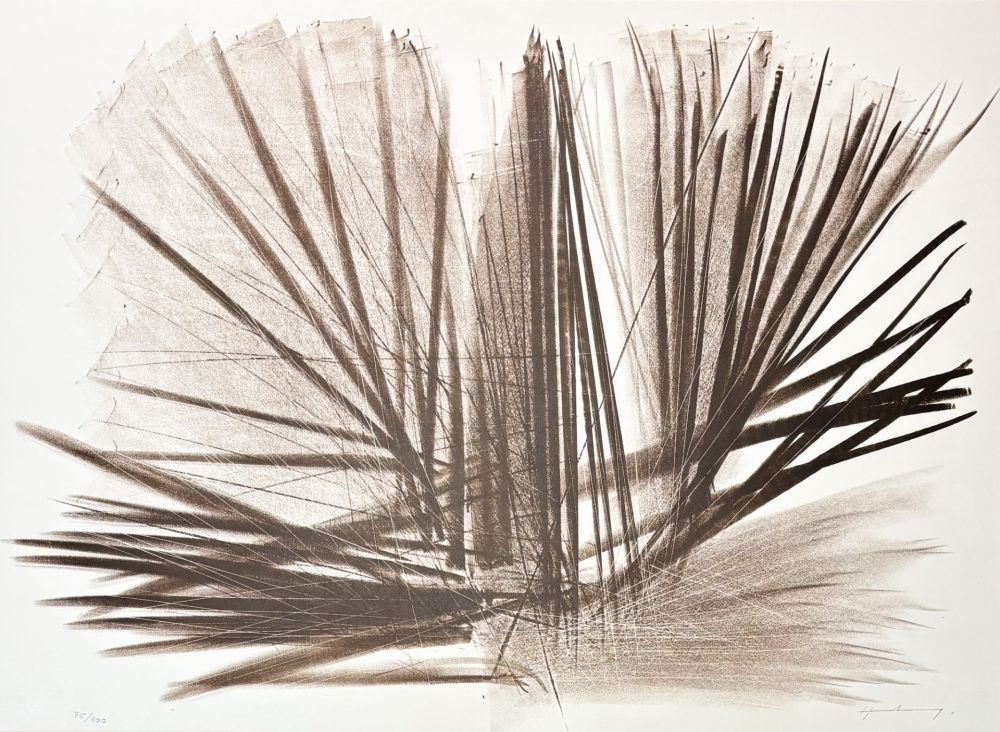 Lithographie Hartung - Hans Hartung (1904–1989) – L 112 – Lithograph on BFK Rives vellum paper – 1964