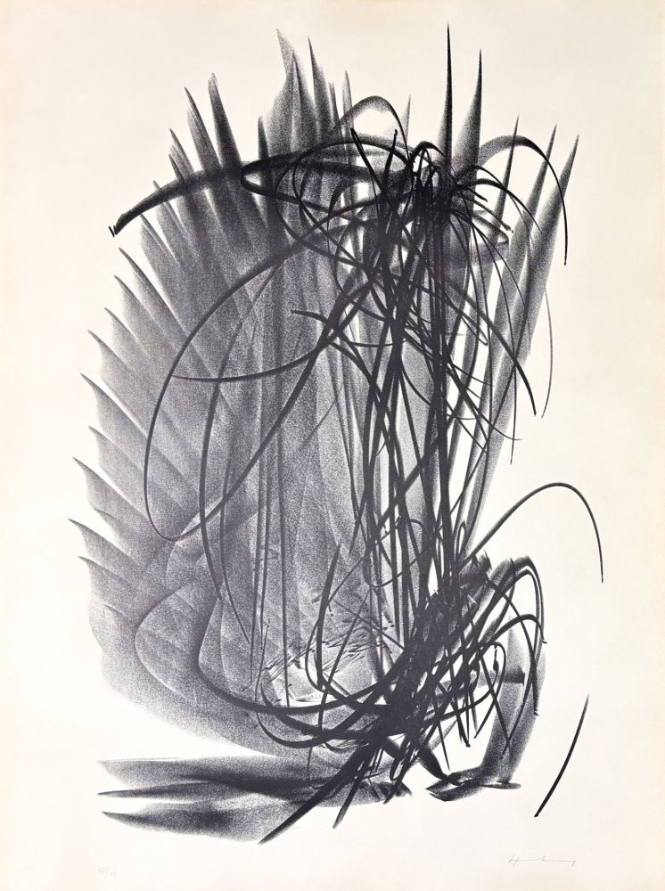 Lithographie Hartung - Hans Hartung (1904–1989) – L 121 – Lithograph on BFK Rives vellum paper – 1964