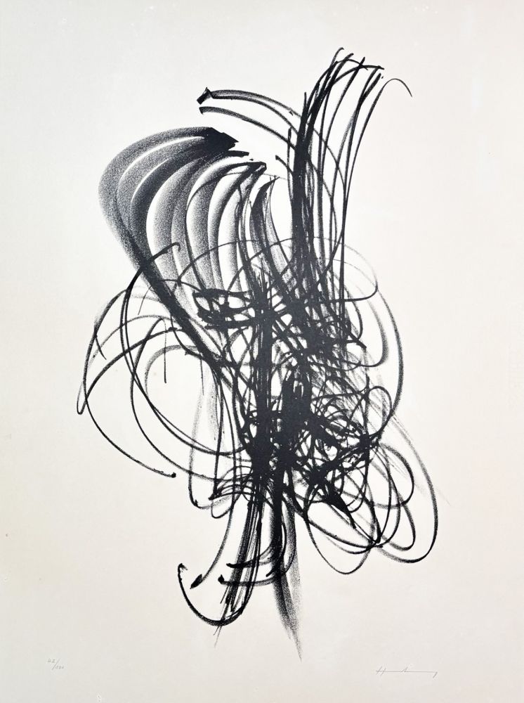 Lithographie Hartung - Hans Hartung (1904–1989) – L 38 – Lithograph on BFK Rives vellum paper – 1958
