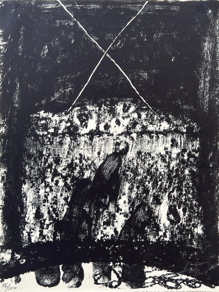 Lithographie Tàpies - Hommage à Hans Arp 