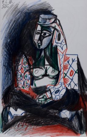 Lithographie Picasso - Jacqueline Roque, 1959