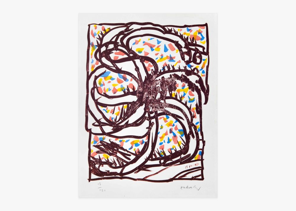 Lithographie Alechinsky - Jantes et jambes