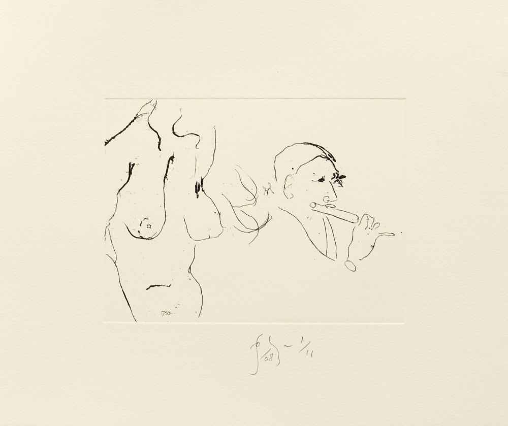 Gravure Flanagan - Jessica & flutist