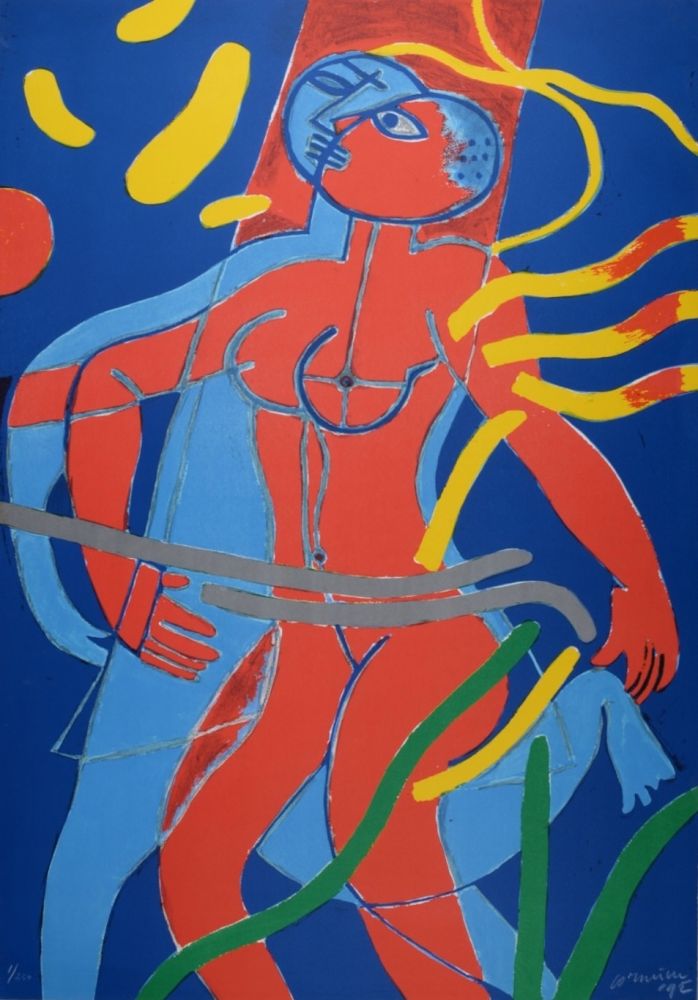 Lithographie Corneille - Jeux de l'Air et de l'Eau