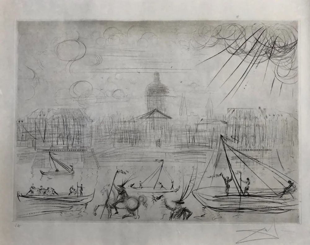 Eau-Forte Dali - L' académie des Beaux Arts de Paris