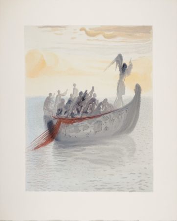 Lithographie Dali - La Barque du Nocher