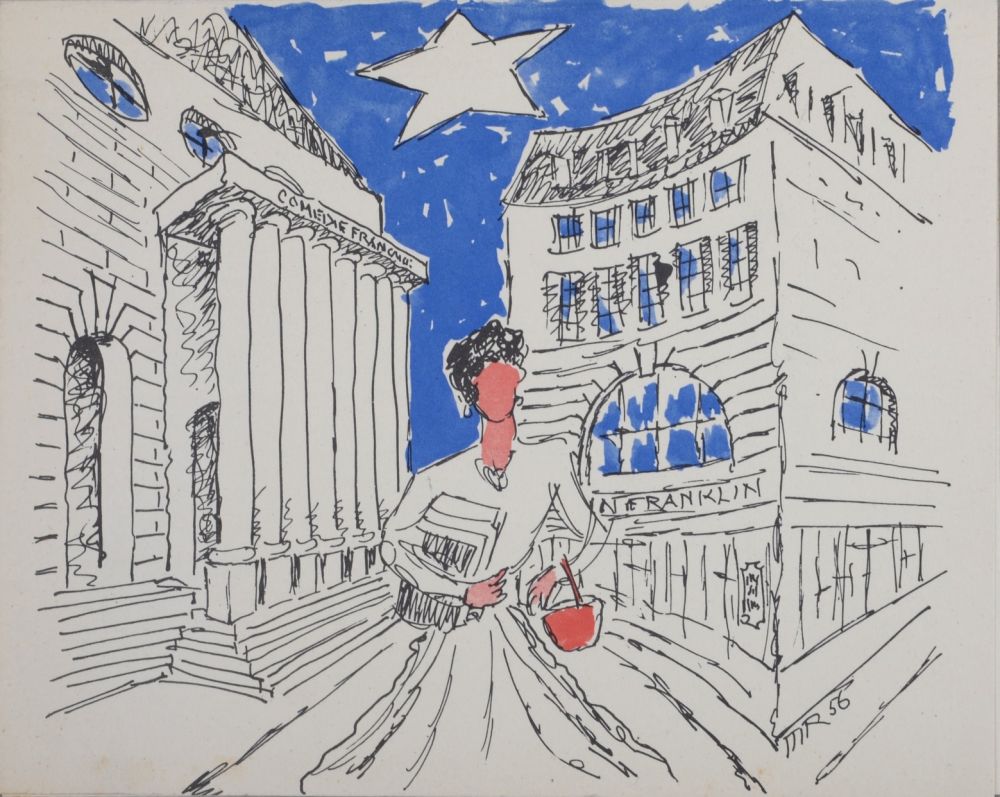 Lithographie Ray - La nouvelle bibliothèque 