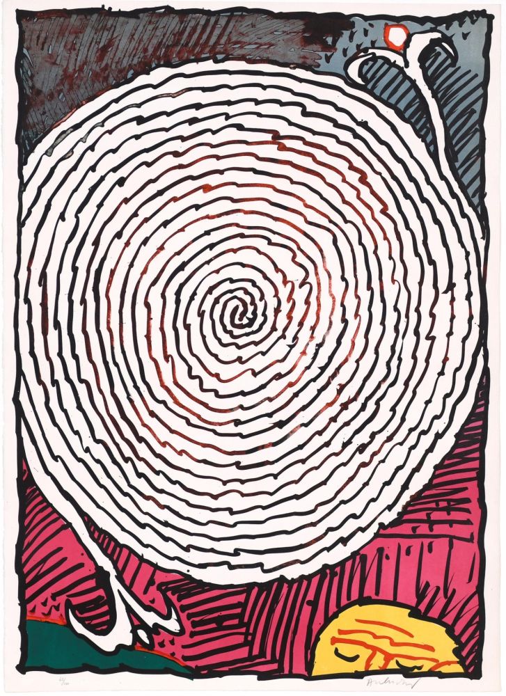 Lithographie Alechinsky - Labyrinthe d’apparat IV