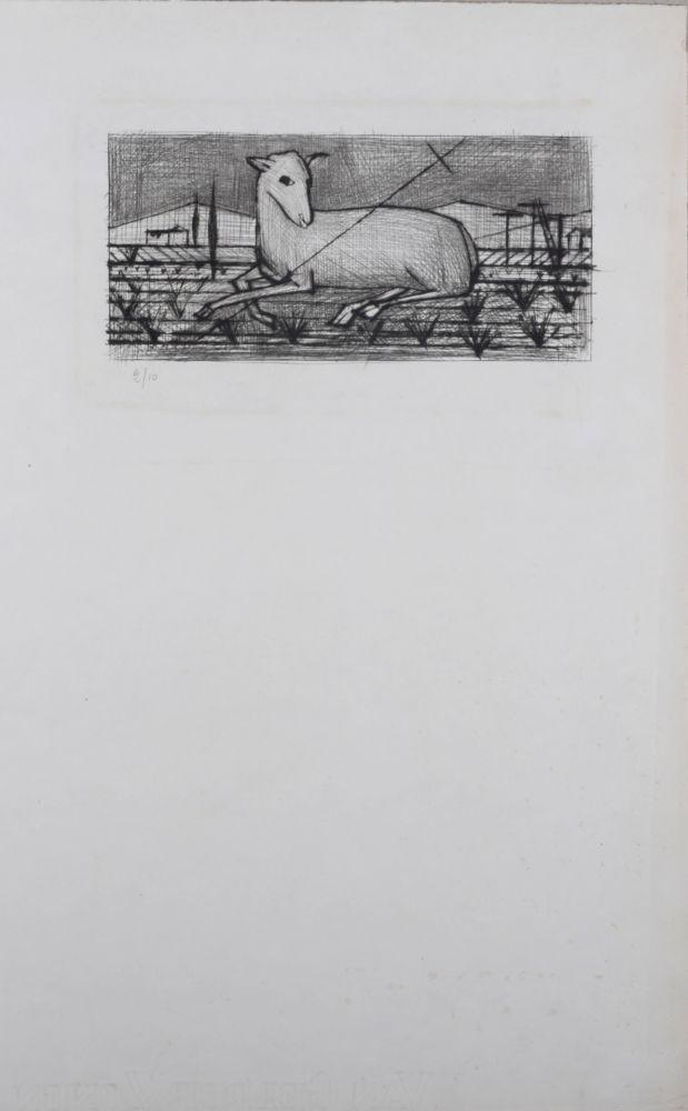 Gravure Buffet - L'Agneau Pascal, La Passion du Christ, 1954