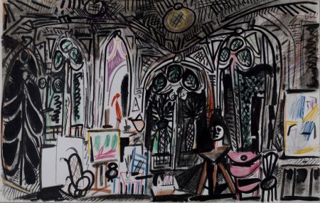 Lithographie Picasso - L'Atelier de La Californie #2, 1959