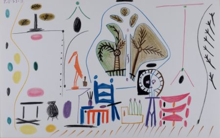 Lithographie Picasso - L'Atelier de La Californie #5