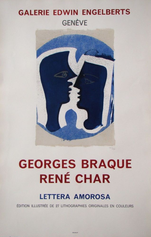 Lithographie Braque - Le Couple - Lettera Amorosa