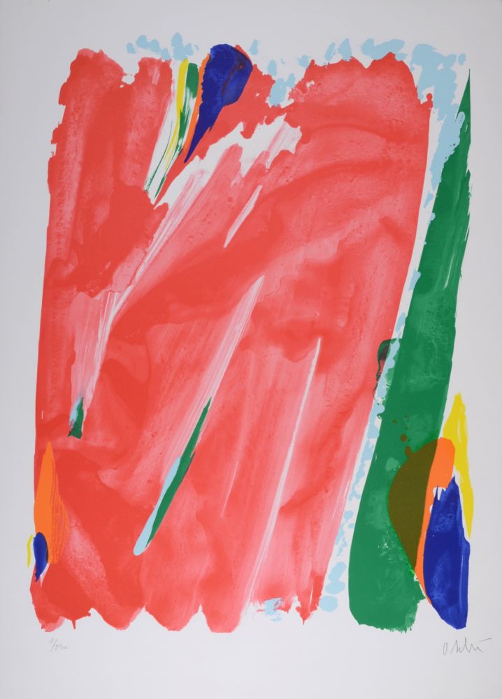 Lithographie Debré - Le Rideau rouge