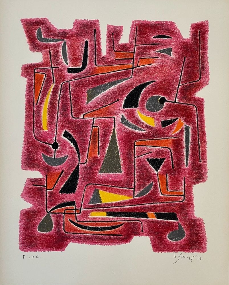 Lithographie Singier - Le Rotatostroï du Barine Michaël 