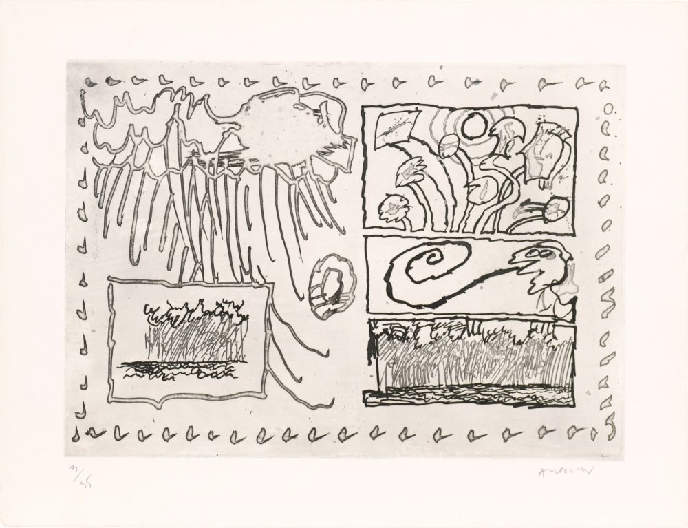 Eau-Forte Alechinsky - Le rêve de l’ammonite