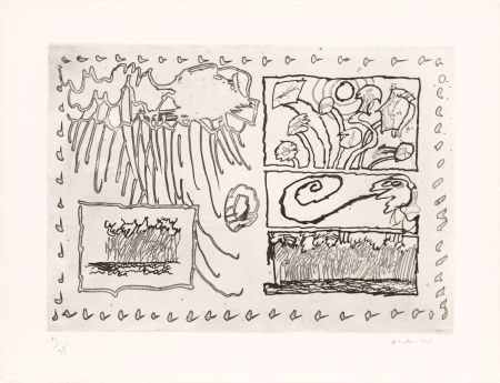 Eau-Forte Alechinsky - Le rêve de l’ammonite