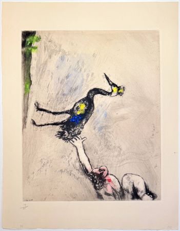 Eau-Forte Chagall - Les Grenouilles qui demandent un Roi