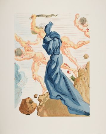 Gravure Sur Bois Dali - Les Margelles du Phlégéton, 1963