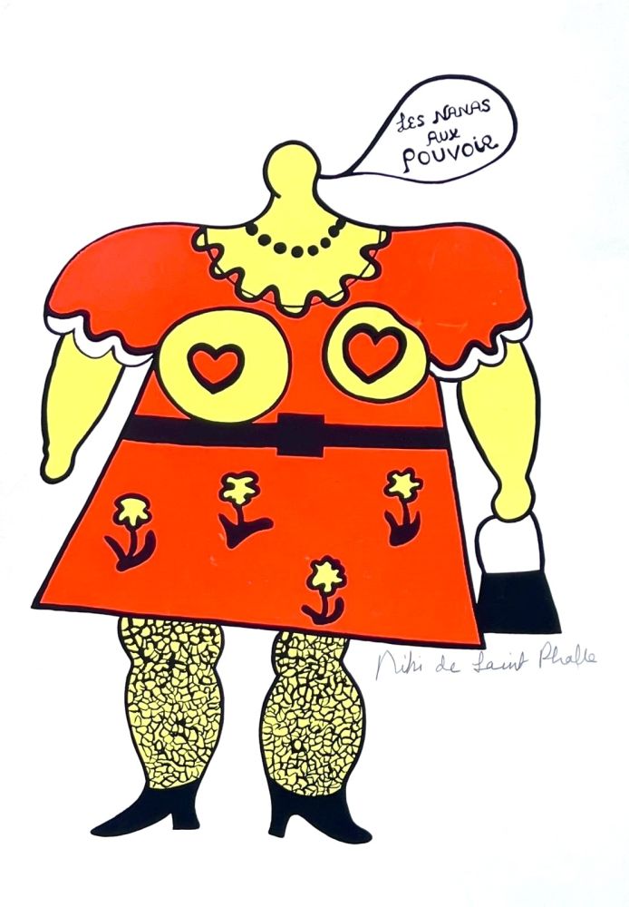 Sérigraphie De Saint Phalle - Les Nanas aux pouvoir 