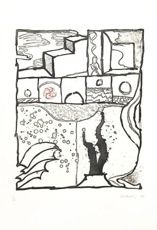 Gravure Alechinsky - Les trois marches