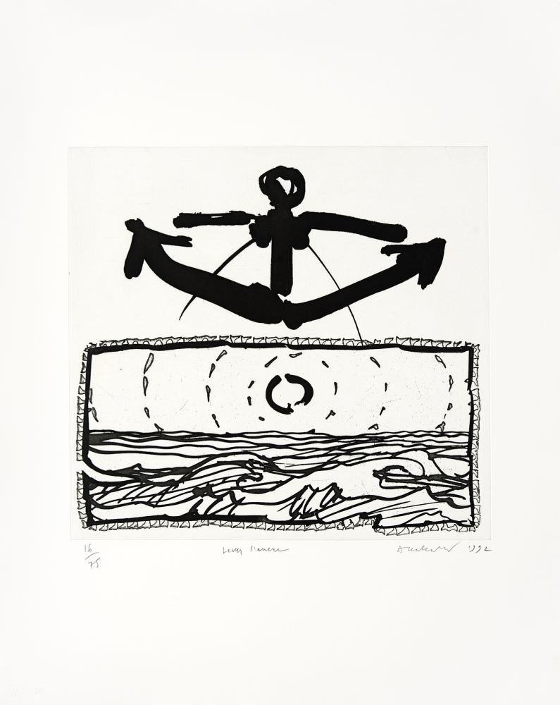 Gravure Alechinsky - Lever l'ancre