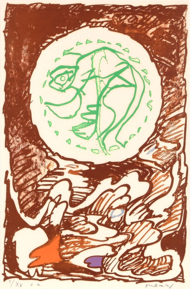 Lithographie Alechinsky - L'excédante 02